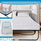 Grt Waterproof Sofa Bed Mattress Pad - 100% Waterproof Queen Sleeper Sofa Mattress Protector Quilted, Machine Washable Breathabl