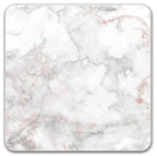 Square Mouse Pad, Premium Mouse Pad, Square Waterproof Mouse Pad, Non-Slip Rubber Base Mouse Pad 9X9 Inches (White Marble)