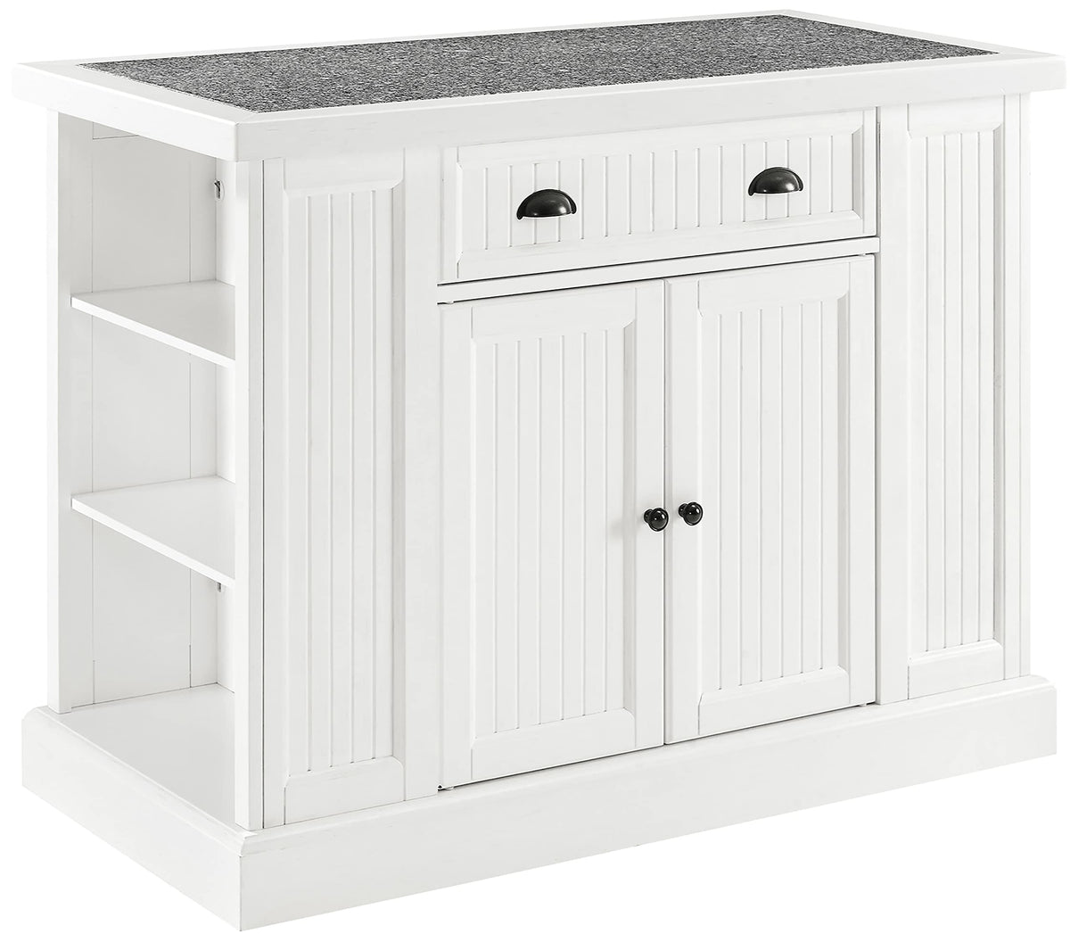 Crosley Furniture Seaside Kitchen Island With Solid Granite Top, White