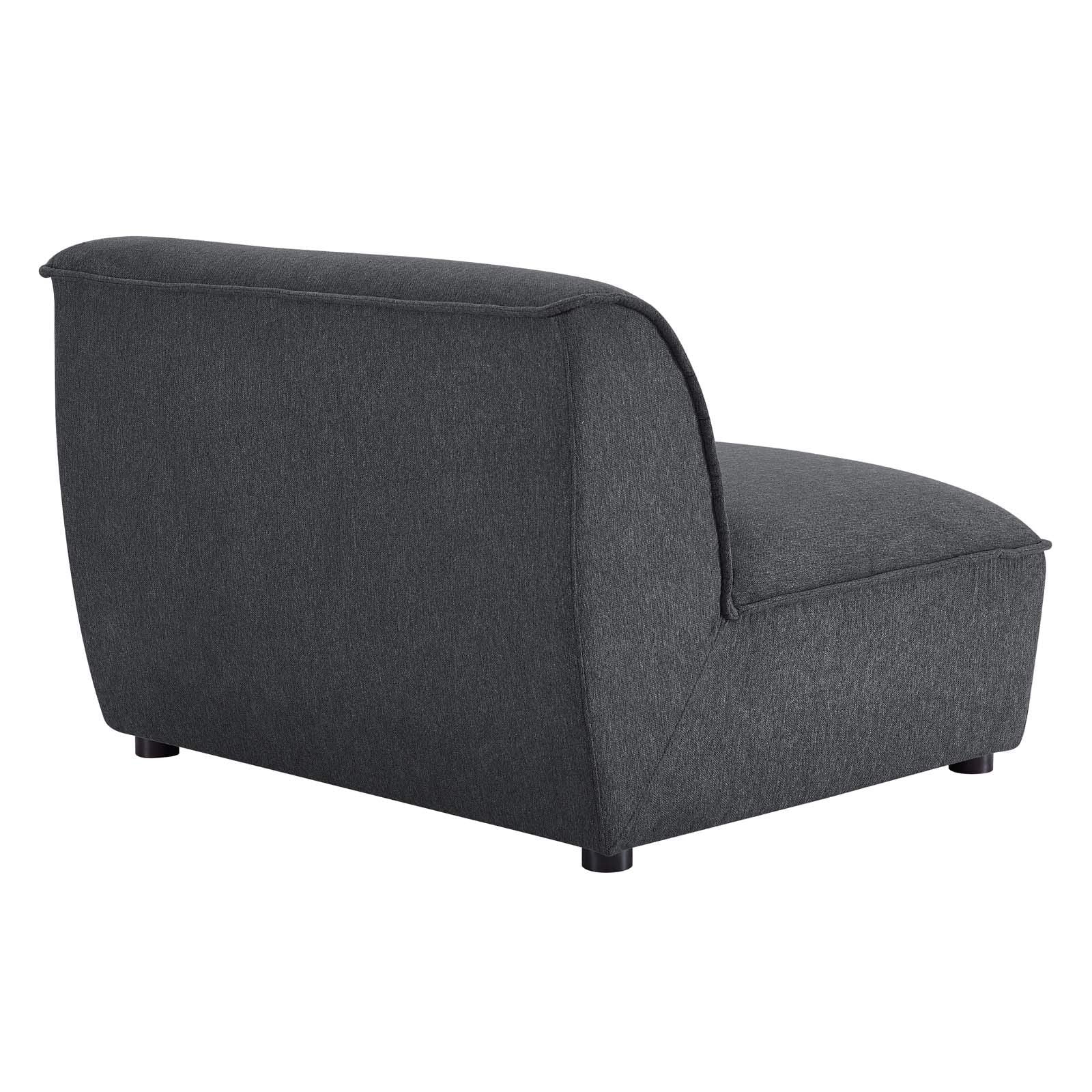Modway Comprise Fabric Upholstered Sectional, Right-Arm Chair, Charcoal