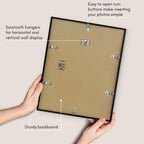 Americanflat 11X14 Picture Frame With Shatter-Resistant Glass - Set Of 2 - Use As 8X10 Frame With Mat Or 11X14 Frame Without Mat