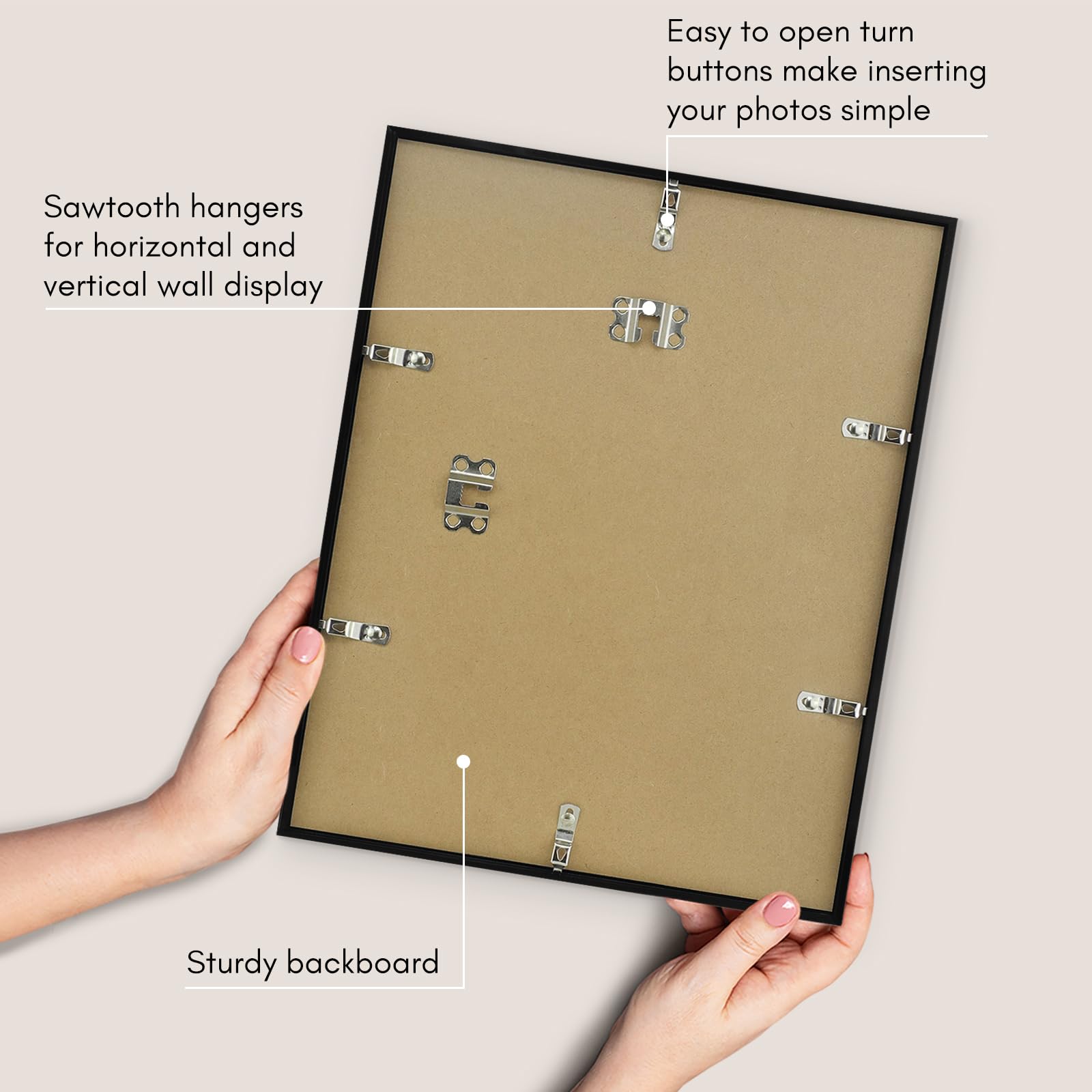 Americanflat 11X14 Picture Frame With Shatter-Resistant Glass - Set Of 2 - Use As 8X10 Frame With Mat Or 11X14 Frame Without Mat