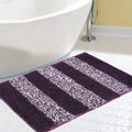 Status Contract Microfiber Bath Door Mat Anti Slip Backing for Bathroom/Door/Office Entrance Water Absorbent (38x 58cm) (Purple)
