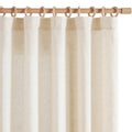 Jinchan Soft Linen Curtains, Natural Curtains 108 Inches Long, Crude Light Filtering Farmhouse Curtains For Living Room Bedroom, Beige Curtains Back Tab Top Set 2 Panels (W50 X L108, Natural)