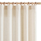 Jinchan Soft Linen Curtains, Natural Curtains 108 Inches Long, Crude Light Filtering Farmhouse Curtains For Living Room Bedroom, Beige Curtains Back Tab Top Set 2 Panels (W50 X L108, Natural)