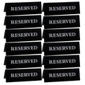 12 Pieces Reserved Table Sign for Wedding Table Acrylic Reservation Signs for Tables Black Reserved Seat Signs for Restaurants W