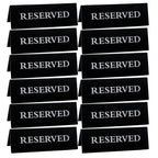 12 Pieces Reserved Table Sign for Wedding Table Acrylic Reservation Signs for Tables Black Reserved Seat Signs for Restaurants W