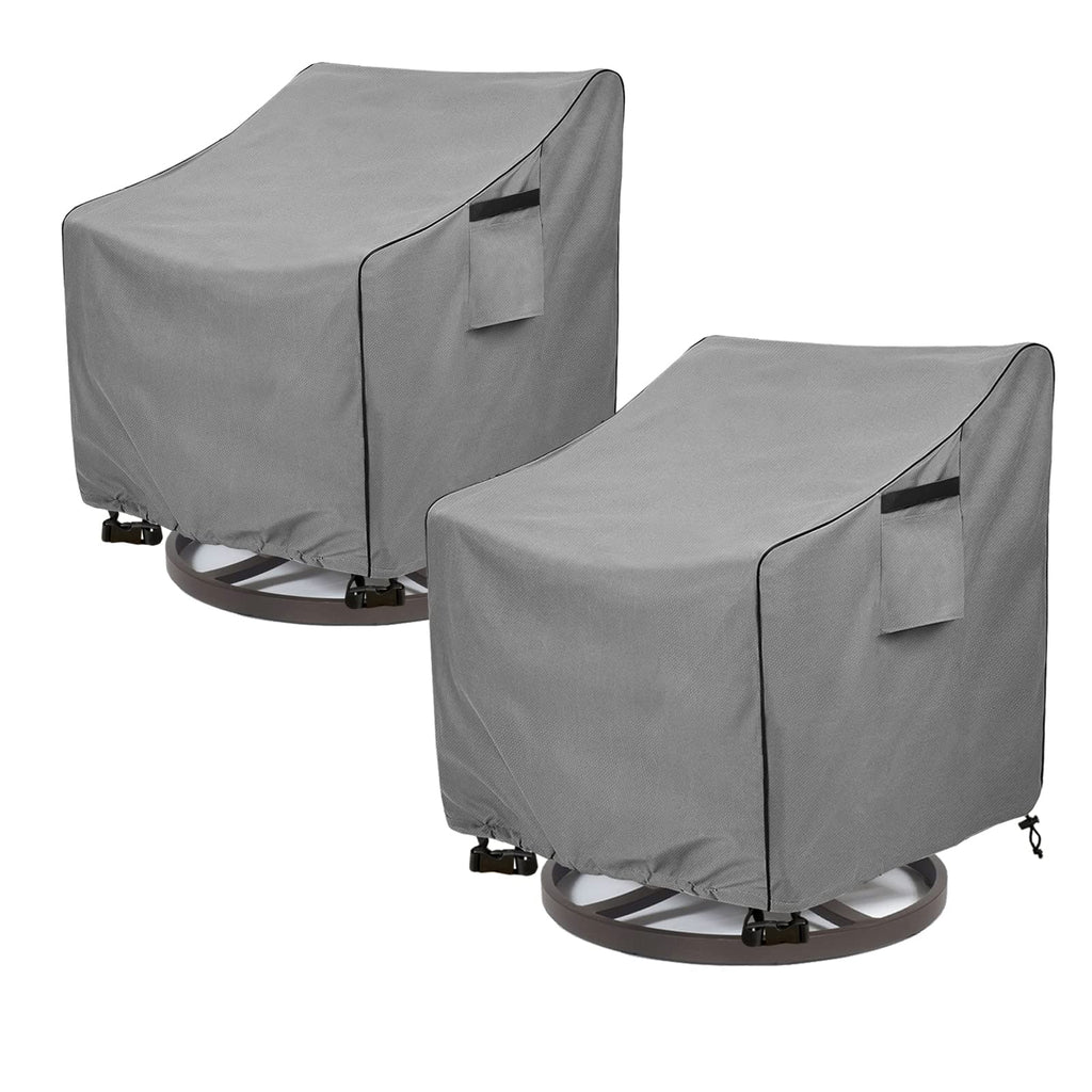 Okcool Outdoor Swivel Chair Cover 2 Pack,Outdoor Furniture Patio Chair Covers Waterproof Clearance,(30'' W X 34'' D X 38.5'' H)