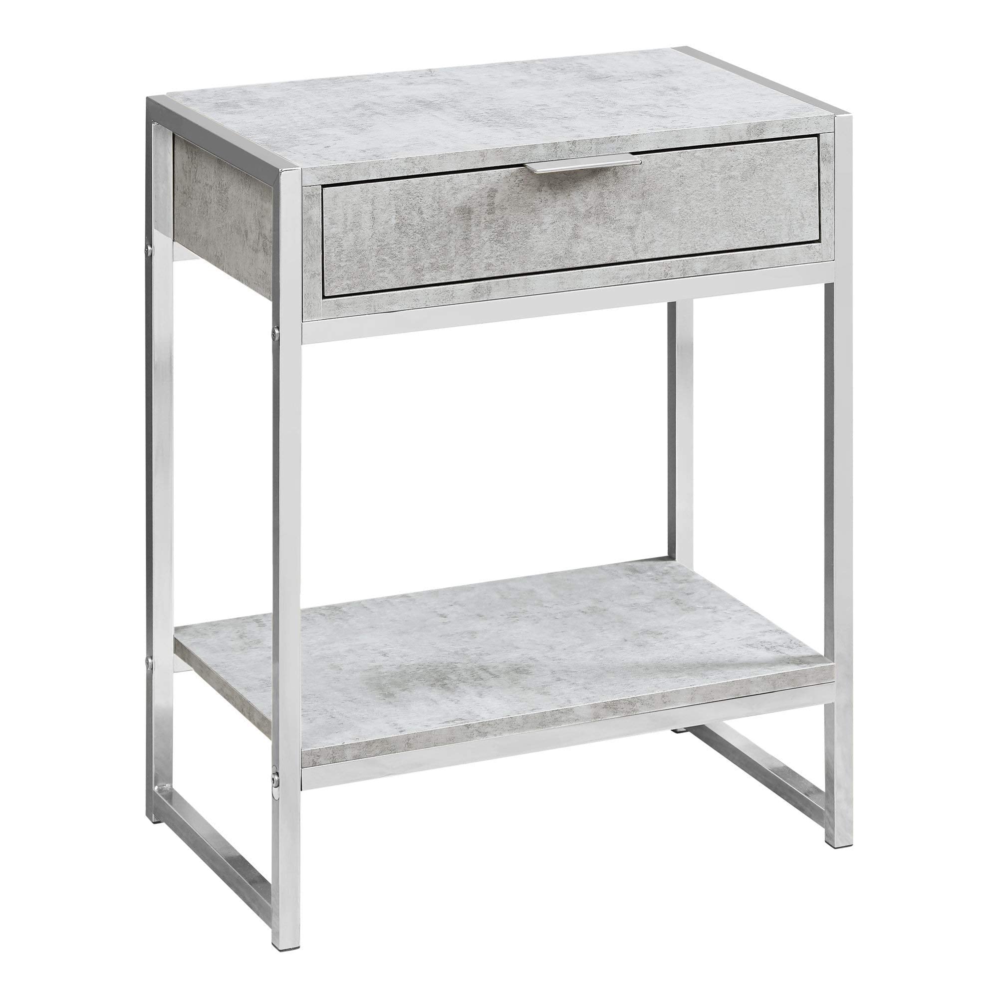 Monarch Specialties I Accent, END Table, Night Stand, GREY