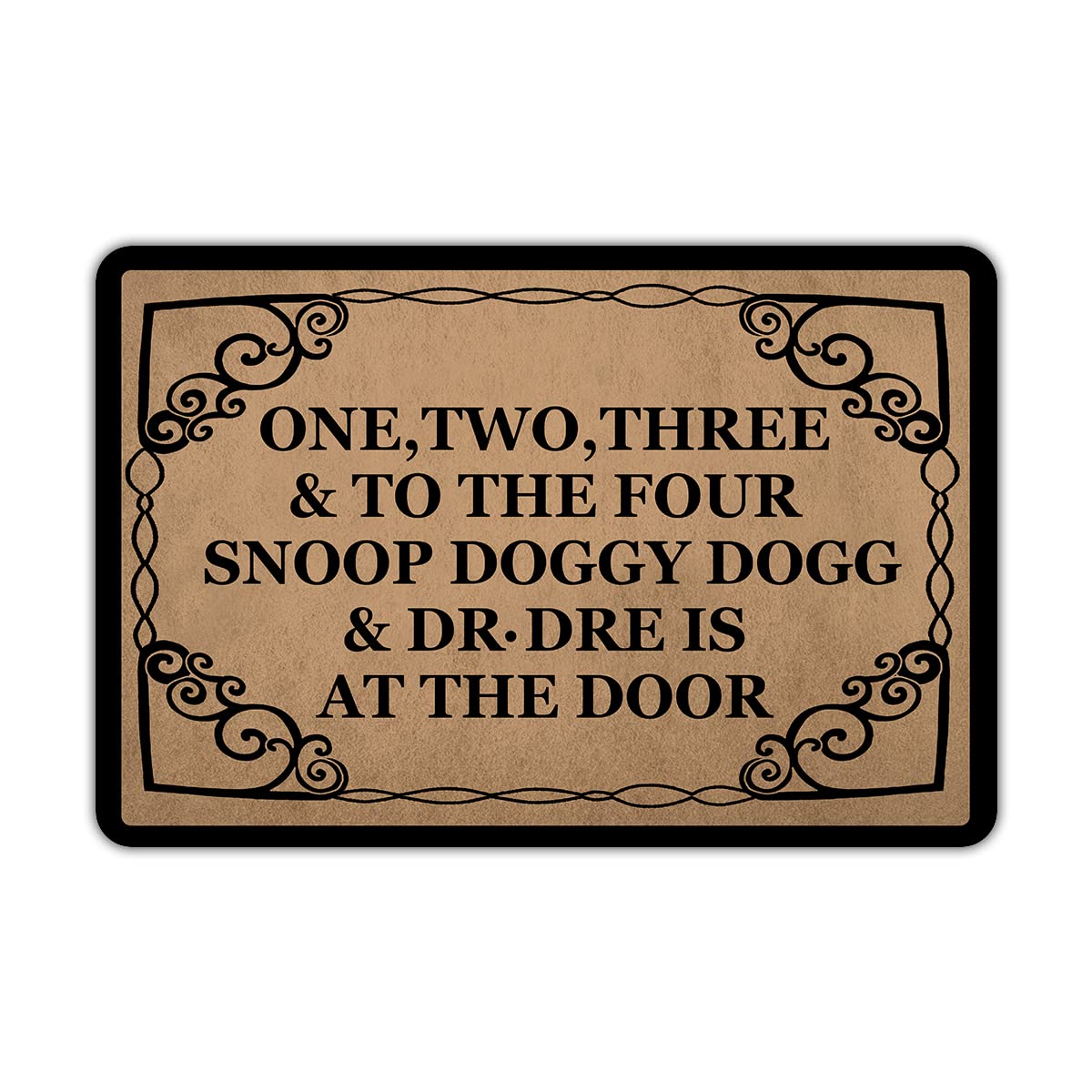 Ytanie Welcome Mats For Front Door Outdoor Entry One Two Three And To The Four Dogg Is At The Door Doormat Non Slip Rubber Mat F