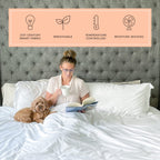 Peachskinsheets Classic White Sheet Set - 1500Tc Level Of Softness - Extra Soft Cooling Sheets For Hot Sleepers And Night Sweats