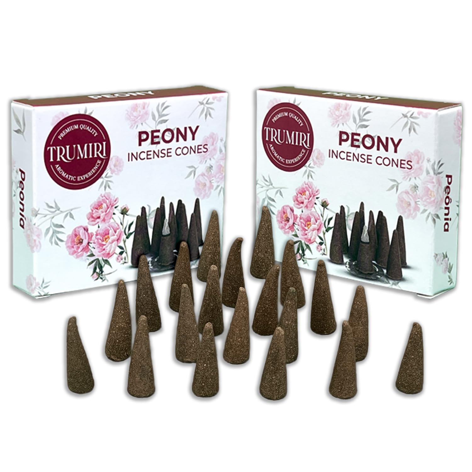 Peony Incense Cones - Total 20 Cone Incense - Dual Pack of 10 Insence Cones - Incense Cones Scented - Cone Incense Scents - Inse