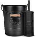 Autumn Alley Farmhouse Bathroom Trash Can and Toilet Brush Set - Rustic Farmhouse Bathroom Accessories for Charming Bathroom D  