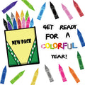 Taobary 73 Pcs Crayon Bulletin Board Cutouts Colorful Crayon Accents Get Ready For A Colorful Year Paper Cutouts Classroom Crayo