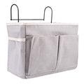 Adakasi Linen Hanging Bedside Caddy Organizer Bed Side Storage Bag For Bedroom, Dorm & Hostel Bed Hanging Basket For Books, Phon