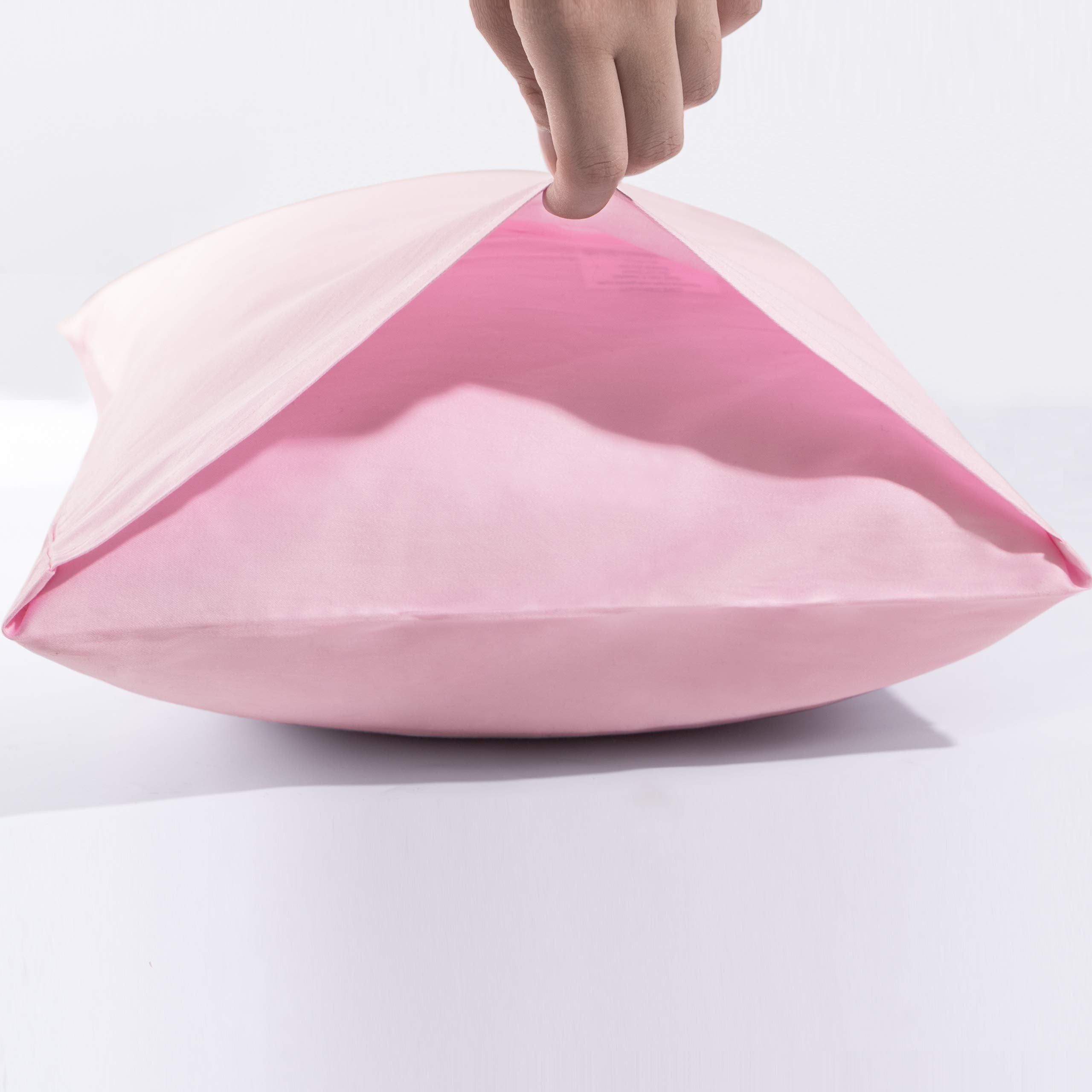 Ntbay 500 Thread Count 100% Egyptian Cotton King Pillowcases, Super Soft And Breathable Envelope Closure Pillow Cases, 20X36 Inches, Pink