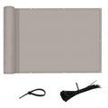 Love Story 3 X10 Taupe Waterproof Balcony Privacy Screen Cover - Opaque Fence Covering Privacy, 100% Polyester Fabric, Uv Protec