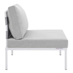 Modway EEI-4960-GRY-GRY Harmony Outdoor Patio Aluminum Armless Chair, Gray Gray