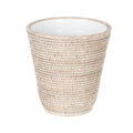 KOUBOO La Jolla Rattan Wastebasket with Plastic Insert, Handmade, Trash Can, Small Wastebasket, Bedroom, Bathroom, Vanity, RV, D