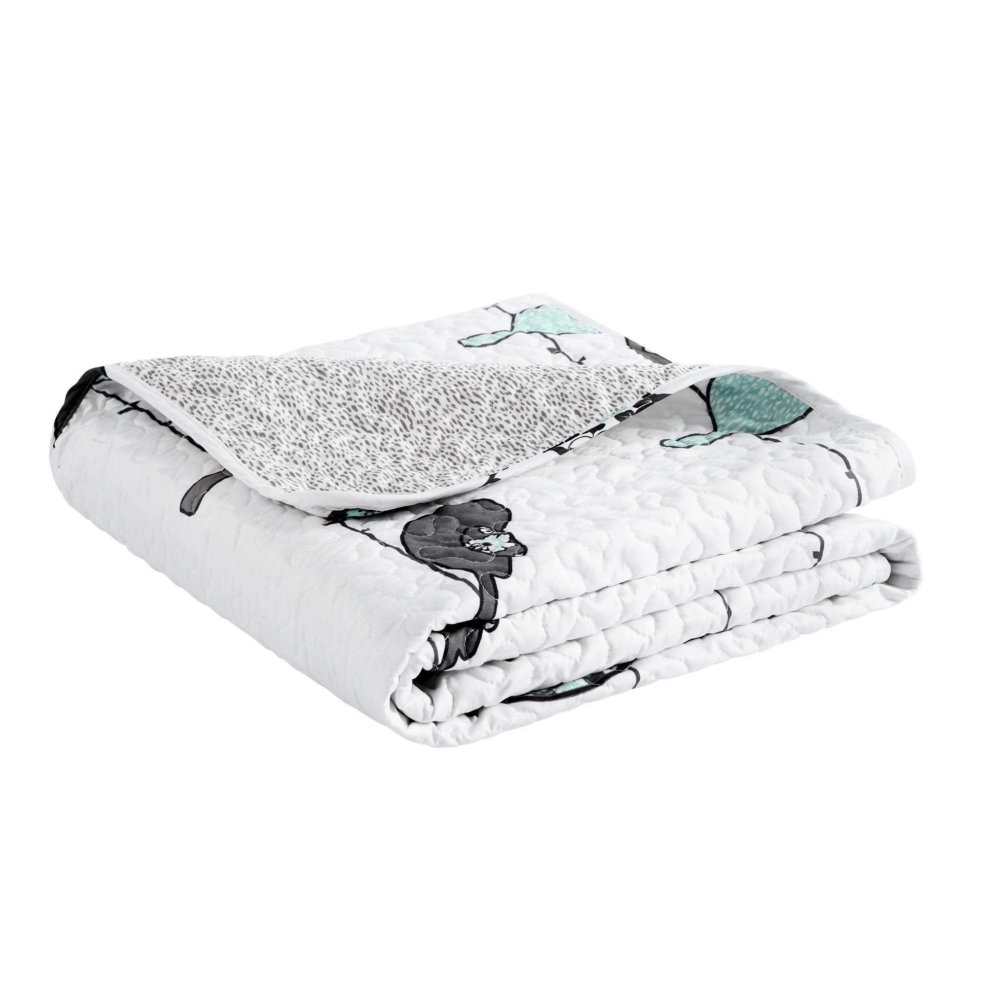Lush Decor Rowley Birds Throw Blanket, Blue & Gray, 60' L X 50' W