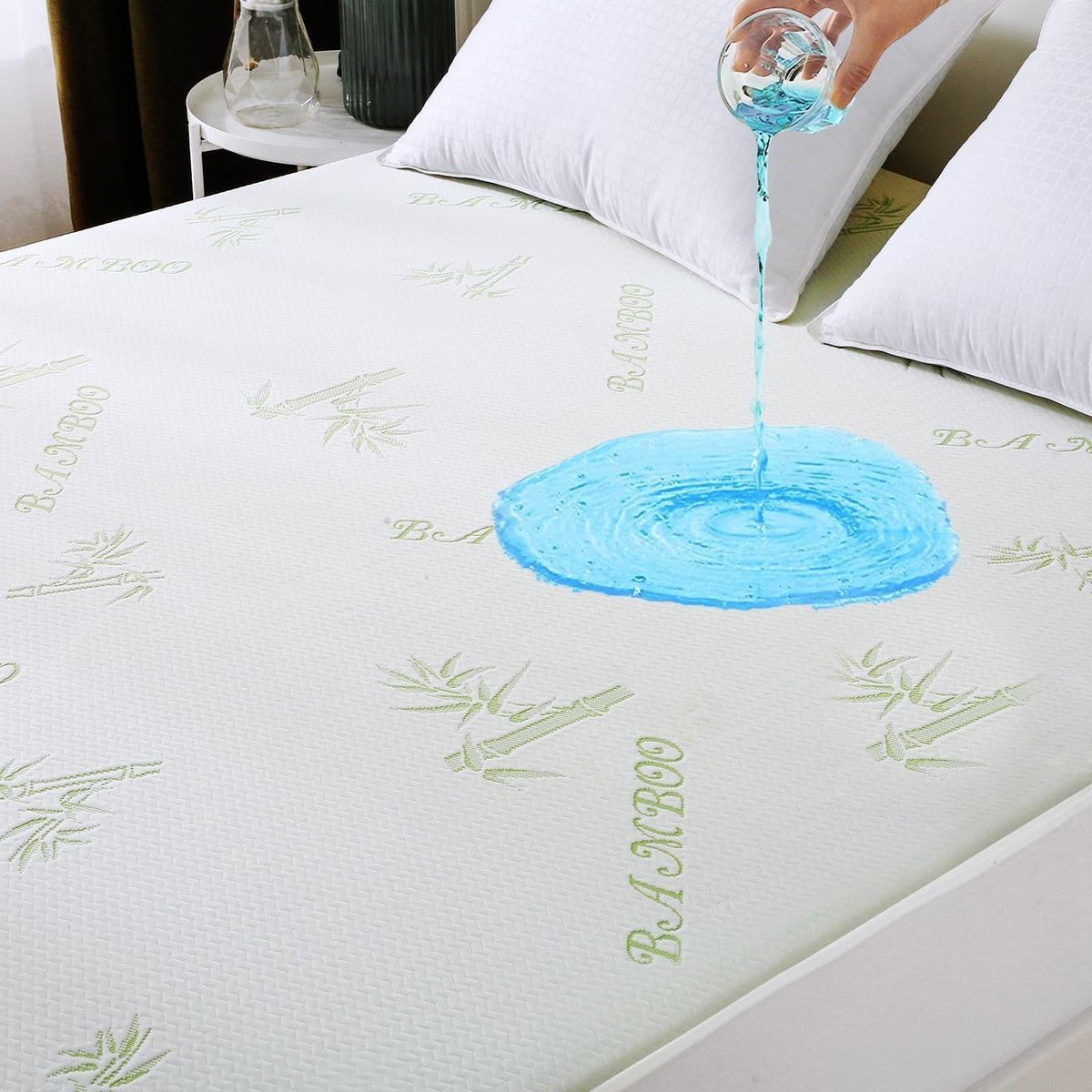 Premium 100% Waterproof King Mattress Protector, Breathable Mattress Cover King Size Bed, 3D Air Fabric Cooling Mattress Pad Cov