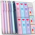 Smallbudi 6Pcs 0.5Mm Mechanical Pencils Set With Case, Cute Pastel Mechanical Pencil With 360Pcs Hb Lead Refills, 3 Erasers, Aes