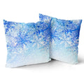 Giwawa White Blue Snowflake Pillow Cover Set Of 2 Merry Christmas Snow Throw Pillowcases Winter Xmas Falling Crystal Nature Ice