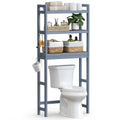 SONGMICS Over The Toilet Storage, 3-Tier Bamboo Over Toilet Bathroom Organizer with Adjustable Shelf, Fit Most Toilets, Space-Sa