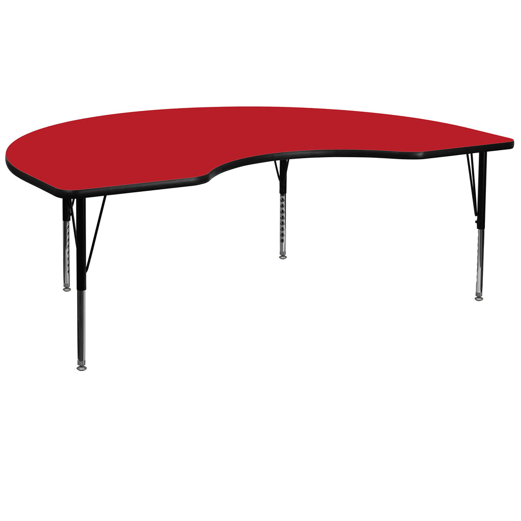 Flash Furniture 48X72 Kdny Red Activity Table, 72" D X 48" W X 25.25" H