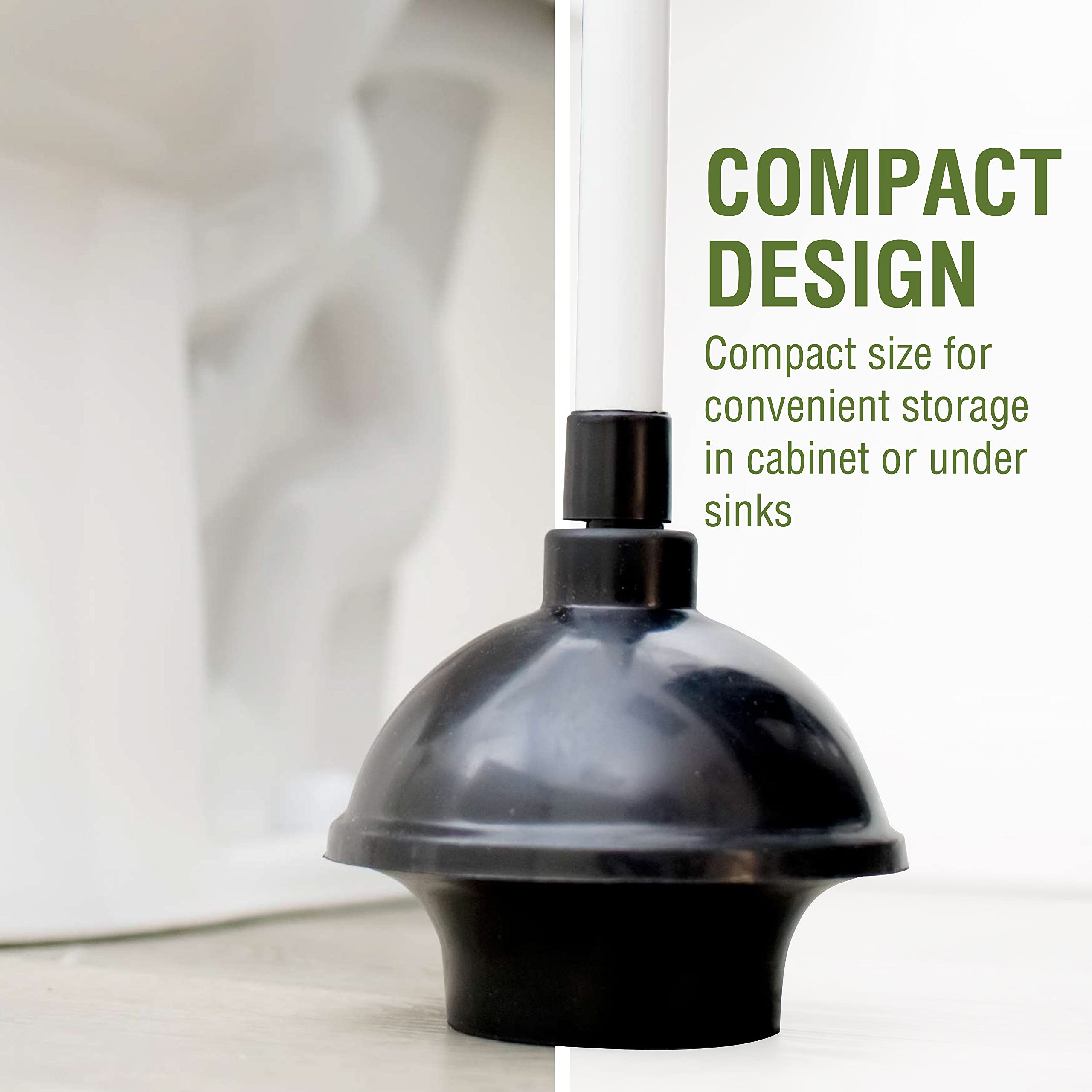 Ldr 512 3310A Toliet Handle Double Thrust Rubber Force Cup Removes Clogs For Bathrooms, Kitchens, Baths, Showers, Powerful Comme