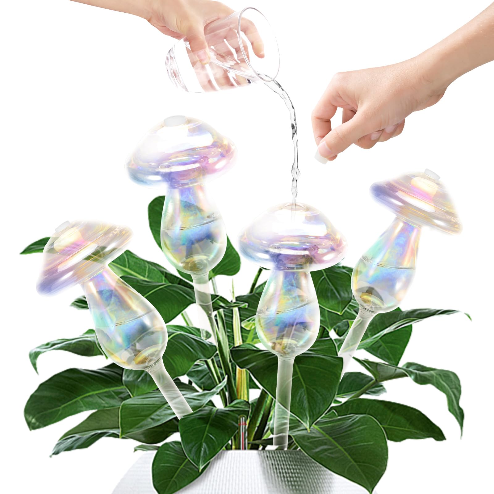 Jfllajnf Plant Watering Globes-4Pcs Self Watering Planter Insert,Plant Watering Devices,Glass Watering Bulbs For For Indoor Plan