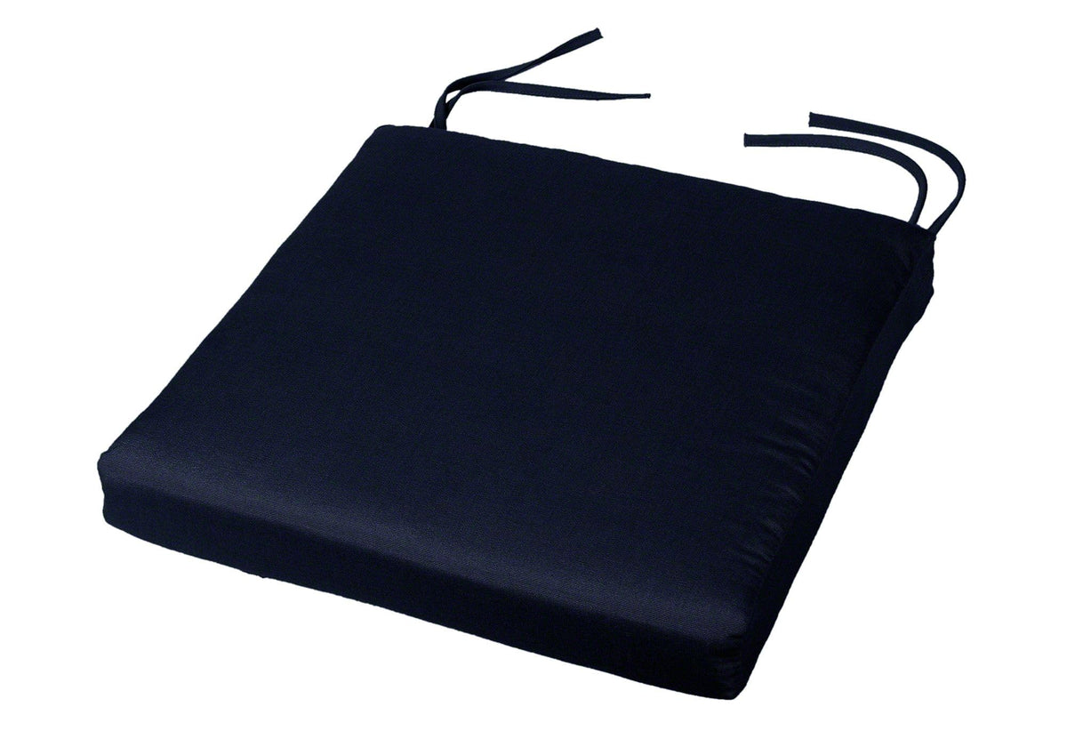 Cushion Source Chair Pad With Ties |16' X 16' X 2' Chair Cushion | Indoor/Outdoor | Sunbrella Navy (5439-0000)