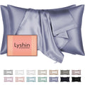 Mulberry Silk Pillow Cases 2 Pack King Size 20X36 Inches With Hidden Zipper, Ultra Smooth And Soft Breathable Cooling Silk Satin
