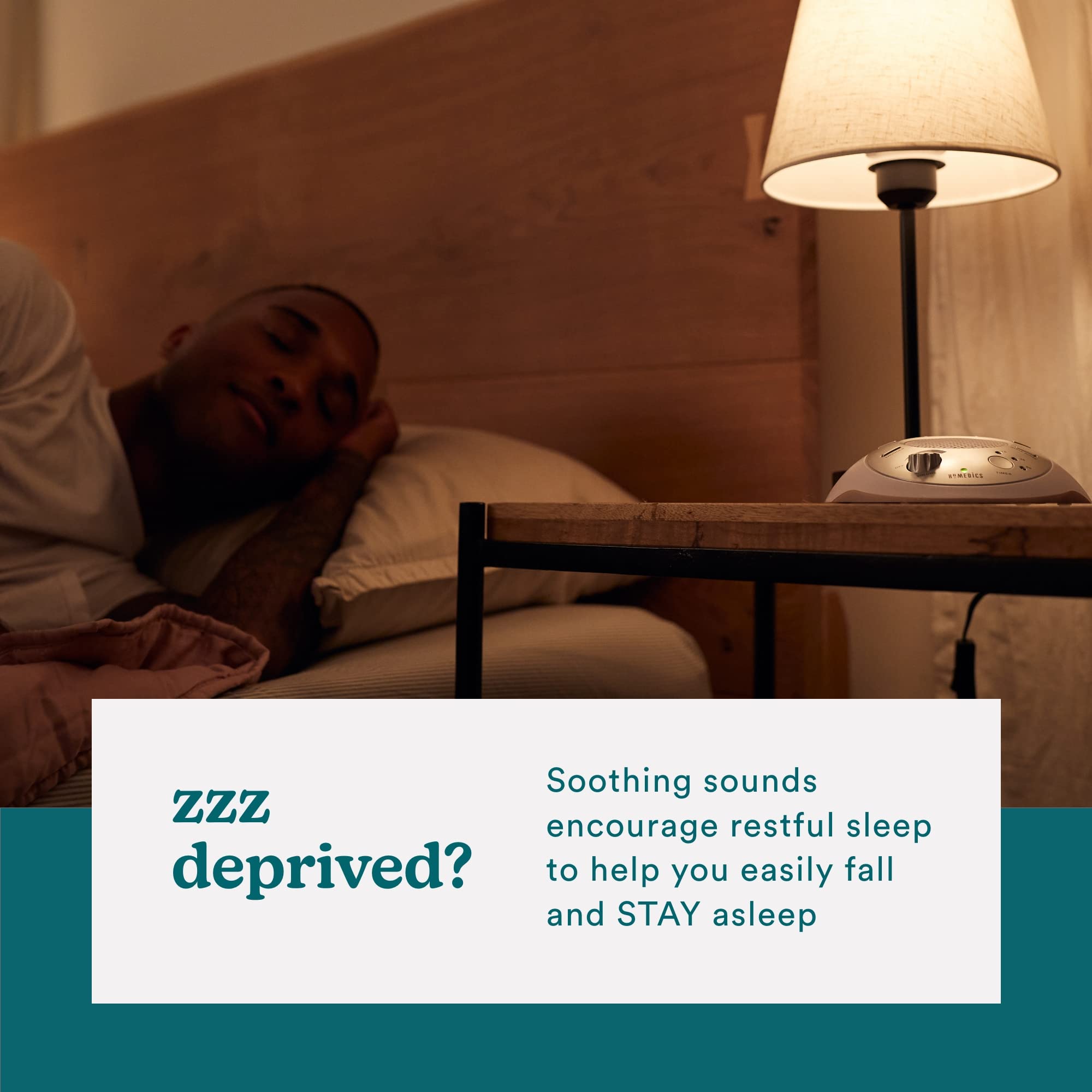 Homedics Soundsleep White Noise Sound Machine, Silver, Small Travel Sound Machine With 6 Relaxing Nature Sounds, Portable Sound Therapy For Home, Office, Nursery, Auto-Off Timer, By Homedics