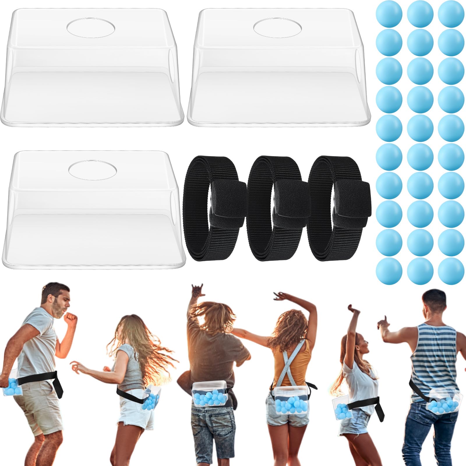 Vinsot 3 Sets Baby Shower Games Bridal Funniest Baby Shower Play, Interactive Shaking Balls for Boy or Girl, Table Tennis Twerk 