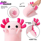 Peach Cat Pink Axolotl Plush Pillow Toy Cute Axolotl Stuffed Animal For Girls And Boys 34''
