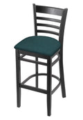 3140 25 Counter Stool with Black Finish and Graph Tidal Seat