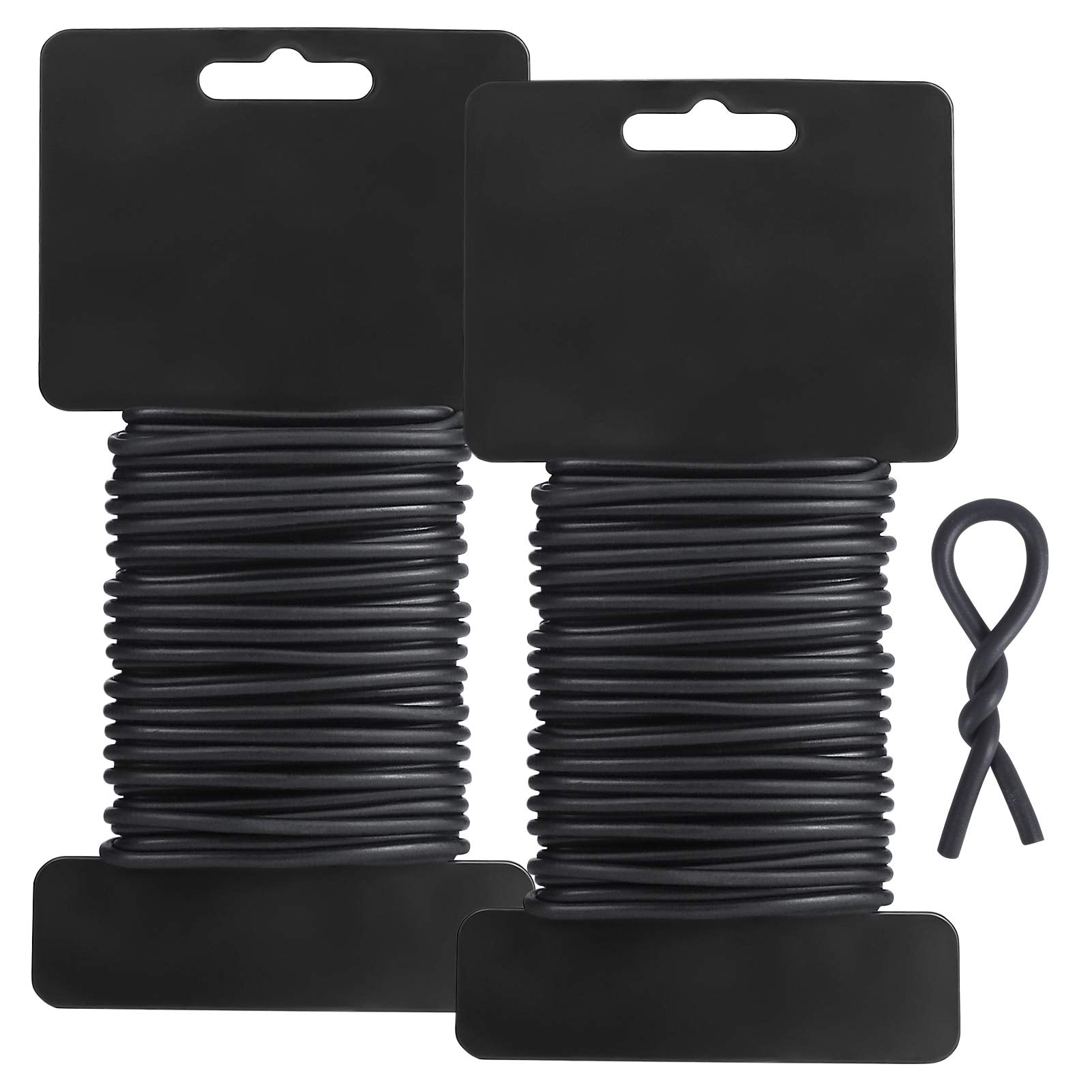 Tenn Well 3.5Mm Garden Wire Ties, 52 Feet Soft Plant Ties For Climbing Plants, Black Plant Training Wire For Tomato Plants, Clim