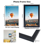 Jcjmy 7X11 Picture Frame Set Of 6 Black For Wall Hanging Or Tabletop- Wall Mounting Horizontally Or Vertically, 7 X 11 Wall Gall