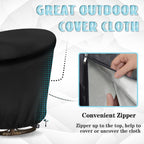 Iceberg Elf Papasan Chair Cover Waterproof,(For 47In Outdoor Papasan Chairs Covers Black) Zipper Design, Easy To Put On And Take