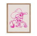 Poster Master Youve Yeed Your Last Haw Poster - Retro Pink Cowboy Print - Western Art - Trendy Art - Wild West Art - Gift for M
