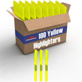 Trail Maker 100 Packs Of Bulk Yellow Highlighters In Bulk | Bright Wholesale Highlighters For Classrooms, School Kids, Teachers,