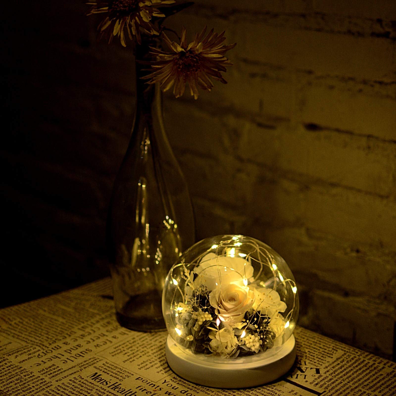 Kylin Glory Forever Flowers Real Eternal Roses Preserved Flowers Gift With Led Mood Lights For Valentine'S Day Birthday Annivers