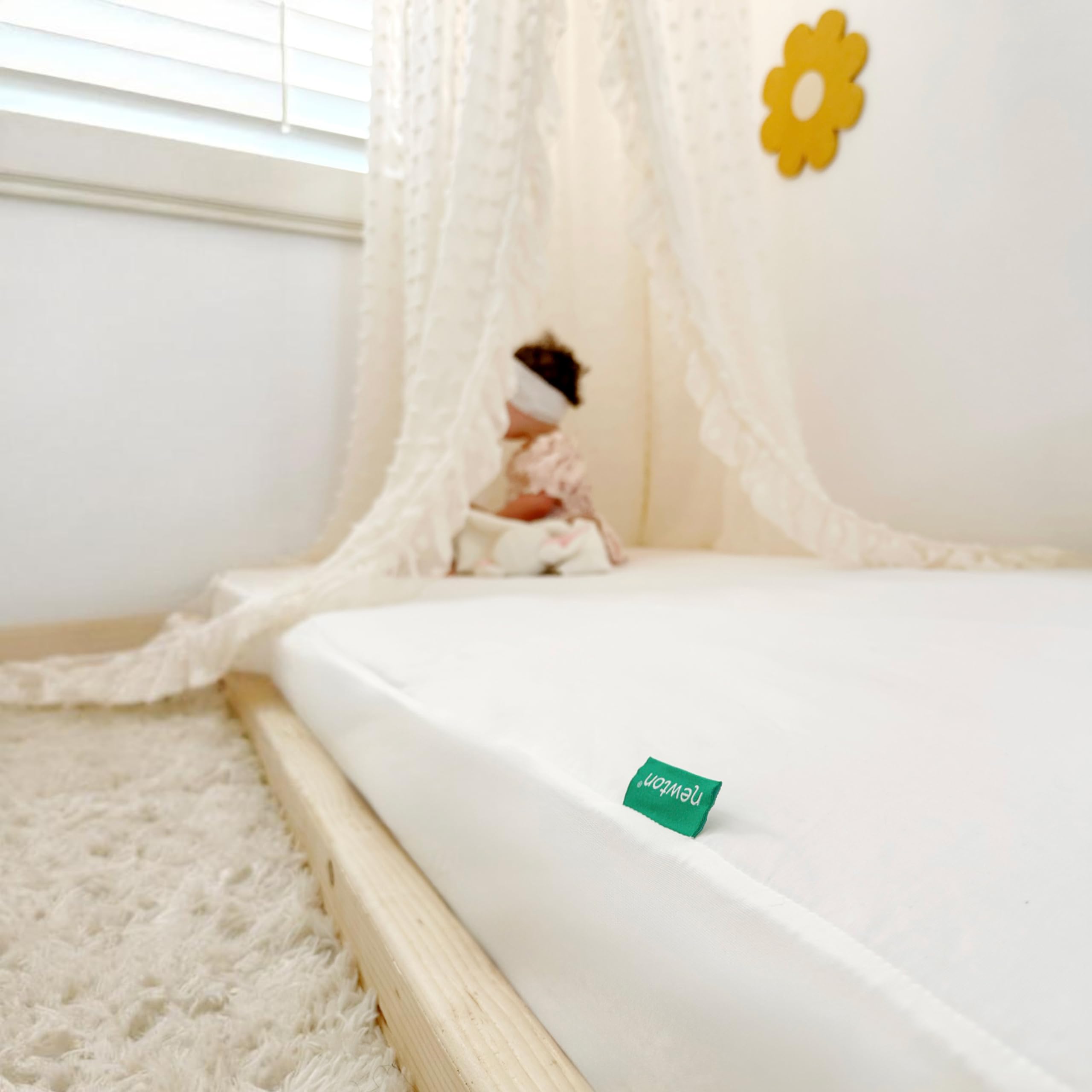 Newton Baby Cream Organic Twin Mattress Pad, Waterproof, Greenguard Gold, Gots Certified, 39X75X12In, 5Lbs