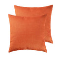 Rainroad Orange Decorative Throw Pillow Cover For Sofa Couch Bedroom Car Cotton Linen Pillow Case Cushion Cover Set Of 2,18X18In