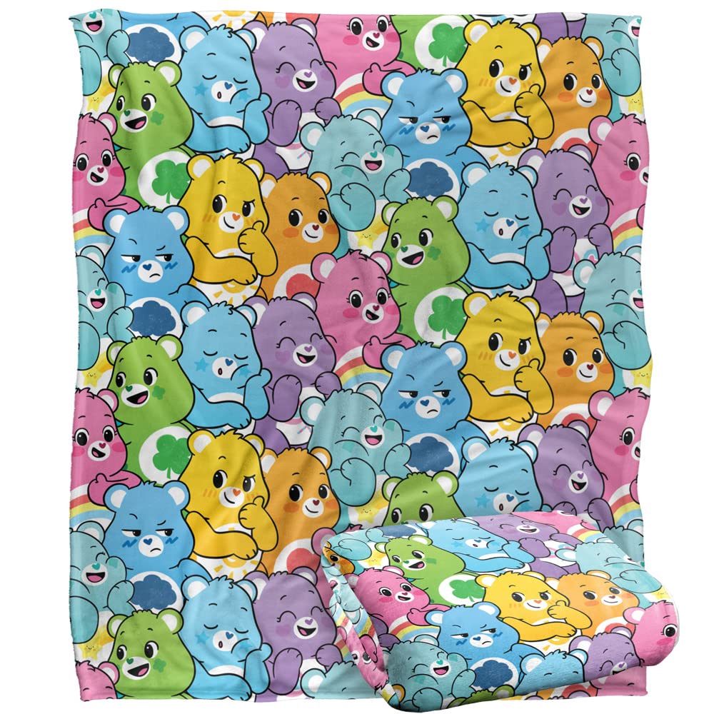 Care Bears Blanket, 50' X 60' Very Many Bears Pattern Silky Touch Super Soft Throw Blanket