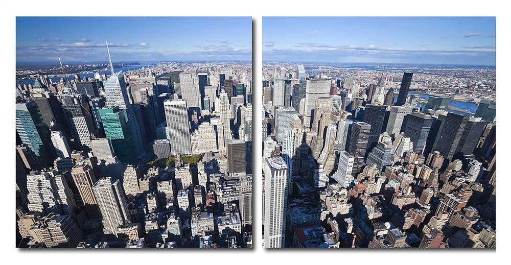Baxton Studio VC-2123AB Painting Artwork, 19.68 x 19.68 x 1, Aerial Manhattan