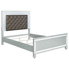 Coaster Gunnison California King Bed 5-Piece Set, Silver Metallic