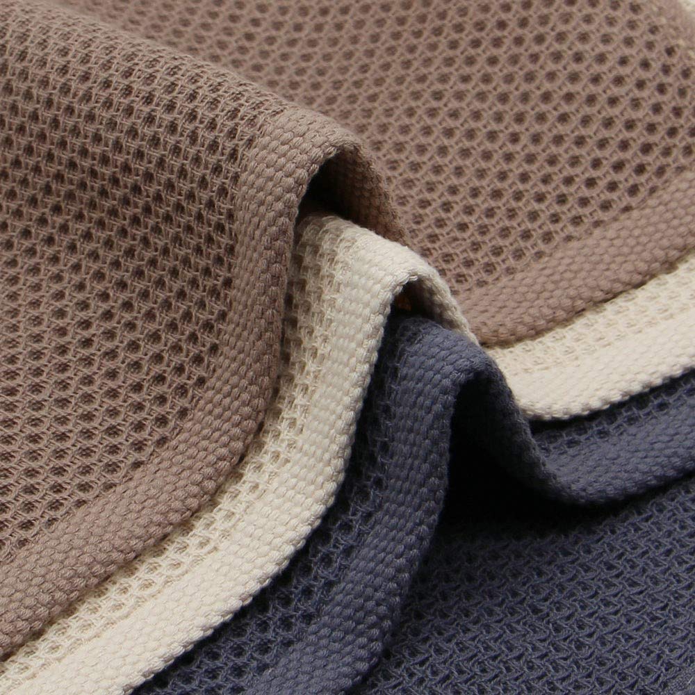 Mia'Sdream Natural Cotton Tidy Dish Cloths Rags,Waffle Weave Kitchen Towels And Dishcloths Sets, Soft And Absorbent Hand Towel W