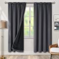 Bgment 100% Blackout Curtains For Bedroom With Black Liner, Thermal Insulated Full Room Darkening Noise Cancelling Rod Pocket Cu